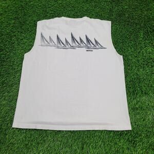Vintage Nautica Sail Cut-Off Tank-Top XL 24x27 White